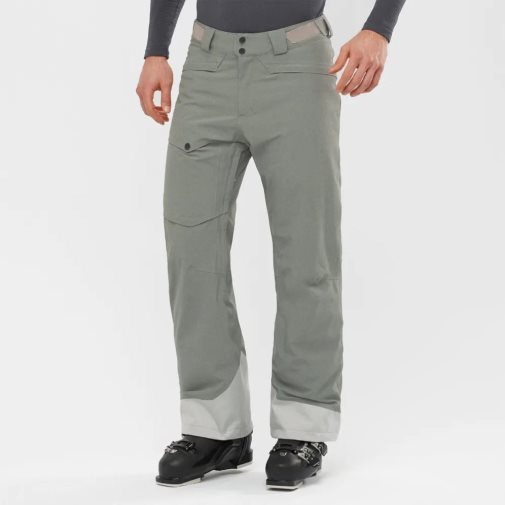 Light Olive Salomon Untracked Men's Ski Pants | IE RG1359